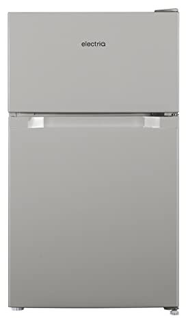 electriQ Under Counter Freestanding Fridge Freezer - Silver