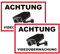 SL group - 2 Schilder Achtung Videoüberwachung 20 x 30 cm aus extra stabiler PVC Kunststoff-Platte - Kamera Überwachung Schilder für Grundstück, Haus, Garten & Baustelle - Hinweisschild & Warnschild