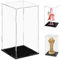 Skibetfo Acrylic Display Case Clear Display Box with Black Base Display Cabinets Dustproof Protection Showcase for Lego Minifigure Model Action Figures Dolls Toys Collectibles Jewelry 25cmx15cmx15cm