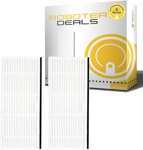 Roboter Deals - Feinstaubfilter, Ersatzfilter mit Filterschutz (2 Stück) für Proscenic Floobot X1 Staubsaugroboter