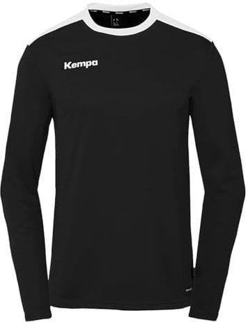Kempa Unisex Emotion 27 Langarmshirt Sweatshirt, Schwarz/Weiß, XL EU
