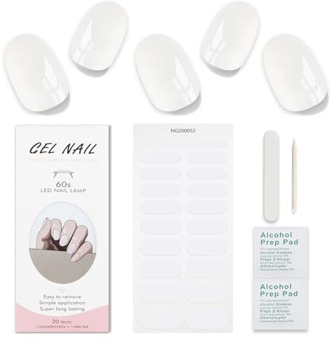 JMEOWIO Nagelfolie Transparent Gel Nagelfolien Selbstklebend Nail Sticker Uv Härtend Dekoration Nageldesign Zubehör