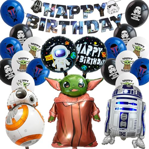 Globos de Wars, 24 Pcs Globos de Fiesta de Wars, Wars Globos Cumpleaños, Globos de Wars, Decoración de cumpleaños de Star, Globos Decoración Cumpleaños Niño para Fiestas