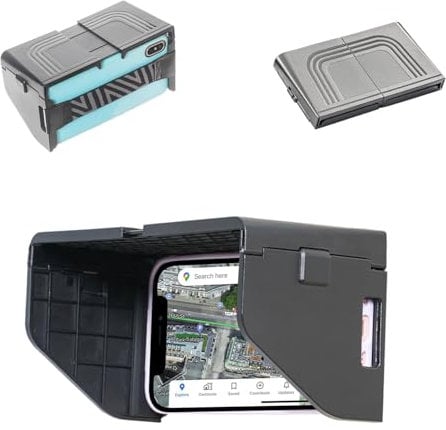 TFY Sun Shade Visor for Mobile Phones & Remote Controllers - Clear Visibility, Easy Setup