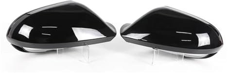 XIAOYUN Auto Spiegelkappen, Rückspiegelgehäuse Rückspiegelkappe Ersatz für Audi A6 S6 RS6 C7 C7.5 2011–2018 Außenspiegel Spiegelkappen Seitenspiegel Cap,1 Pair Black