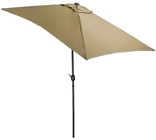 BIANNBJX Großer 3 m x 2 m Garten-Sonnenschirm für den Außenbereich, Strand-Sonnenschirm, Kurbel-Kipp-Überdachung, Terrassenschirm, Terrassenschirm