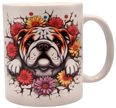 Shopi Zone Tazza in ceramica, razza di cane Bulldog, tazza animale, tazza creativa, tazze uniche per momenti indimenticabili