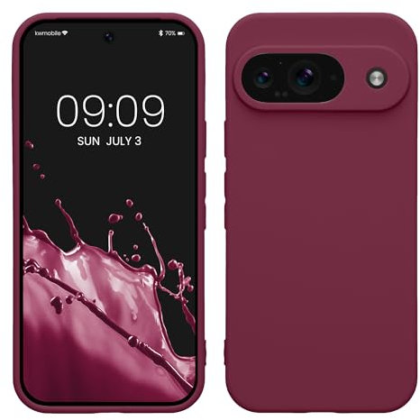 kwmobile Housse Compatible avec Google Pixel 9 Coque - Housse de téléphone en TPU avec Protection Appareil Photo - Magenta Lilas