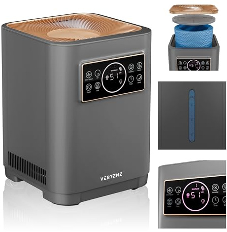 VERTENZ Mist 35 | Luftbefeuchter mit Hygrostat & UV-Licht | Smart App & Touchscreen | Ionisator & Luftreiniger | Verdunstung 3in1 | 3,5 L Tank | Timer | Leise | Für Schlafzimmer & Kinderzimmer