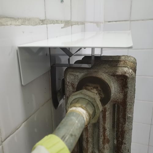 Heizkörperregal Aluminium-Heizkörperregal für Aufsetzen auf den Heizkörper 35 40 45 50 55 60 70 80 cm – Heizkörperabdeckungen für Gussheizkörper oben mit Halterung, universell über den Lagerregalen(45
