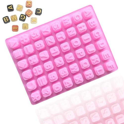 XURJUMI 1 Pezzo Stampi in silicone a forma di lettere A-Z e silicone, numeri 0-9, Stampo per cioccolatini, Decorazione di Cottura, antiaderente, per torte al cioccolato, Fai da Te
