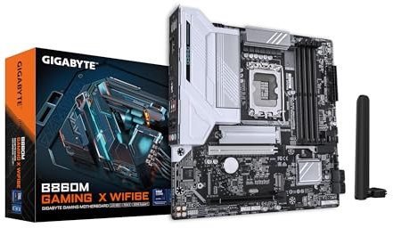 GIGABYTE B860M GAMING X WIFI6E Motherboard - Intel Core Ultra Series CPUs, 8+1+2+2 Phases VRM, up to 9200MHz DDR5, 1xPCIe 5.0 + 1xPCIe 4.0 M.2, 2.5GbE LAN, WIFI 6E, USB 4