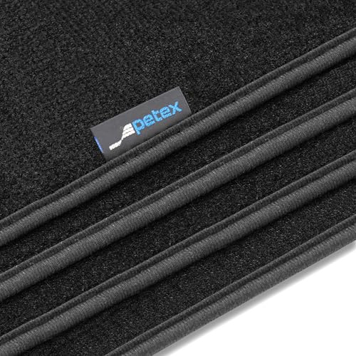 PETEX Auto Fussmatten Passform für Citroen e-C3 (Elektro) ab 01/2024, Autoteppich Set in Velours - Pluto, 4-teilig, schwarz
