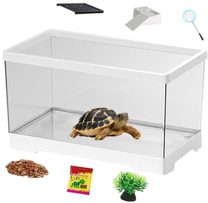Schildkrötenbecken Set, Wasserschildkröten Terrarium, Terrarium Mit Bodenablauf Für Amphibien, Reptilien, Frösche, Schlangen, Landschildkröten & Geckos
