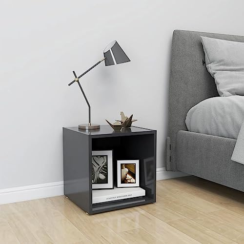 LLEZKBR Centres de divertissement et meubles TV - Meuble TV - Gris - 37 x 35 x 37 cm - Bois d'ingénierie