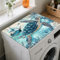 GLOBLELAND Ocean Turtle Washer Dryer Dust Cover 23.6×19.7inch Summer Sea Washing Machine Top Protector Pads Non Slip Washing Machine Top Covers for Laundry Room Living Room Desk