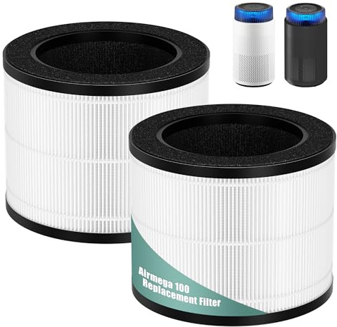 Airmega 100 Filter Ersatz kompatibel Coway Airmega 100 Luftreiniger | 3-in-1-Vorfilter, HEPA- und Desodorierungsfilter, Frischestarter
