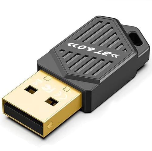 Bluetooth Adapter 6.0, USB Bluetooth Stick(EDR & BLE) Plug and Play Dongle für PC für PC Laptop Desktop Computer, unterstützt Windows 11/10/8.1/7