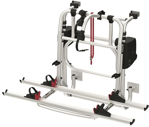 Fiamma Carry Bike Motor Lift 77 Bicycle Carrier for Motorhome, Aluminium, 94 x 128 x 108 cm, 17.4 kg, Foldable, 60 kg Load, Rear Door Mounting
