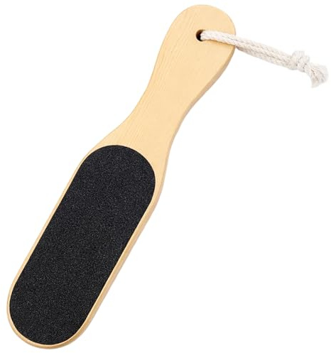 Ebksqs Lima de Pies de Madera Natural, Lima Doble Cara Profesional para Pedicura – Elimina Callos, Durezas y Piel Muerta, Uso Húmedo y Seco