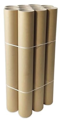 Imballaggi Point - Tubo in cartone avana con Tappo - Ø 10 x 100 cm Lunghezza – Resistenti e Riutilizzabili per Documenti, vari usiPoster, Disegni e Spedizioni Sicure. - Set da 10 Pezzi