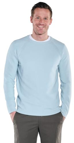 engbers Herren Pullover Rundhals, Hellblau