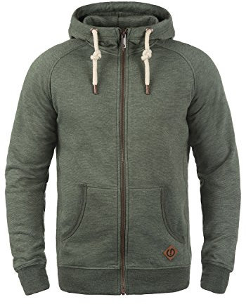 !Solid SDVitu Herren Sweatjacke Kapuzenjacke Zip-Hoodie mit Kapuze Kordelzug Kängurutasche Reißverschluss Baumwollmischung Regular fit, Größe:XXL, Farbe:Climb Ivy Melange (8785)
