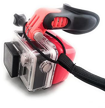 micros2u Surfing Mouth Mount Mouthpiece Accessory Kit + Floaty + Neck Lanyard Designed For All GoPro Hero, Osmo, Akaso + Other Action Cameras