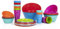 Mintra Set de vaisselle complet 38 Pièces Plastique Incassable Réutilisable Snacks Salades Desserts Boissons Assiettes Gobelets Bols Fête Anniversaire Micro-Ondes/Lave-Vaisselle - Coloris assortis