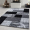 Carpetsale24 Teppich Wohnzimmer Moderne Abstrakt Kariert Design Schwarz - Grau - Weiß 120 x 170 cm - Kurzflor Teppich Schlafzimmer Pflegeleicht Extra Weich Flauschig Teppich Waschbar Esszimmer Küche