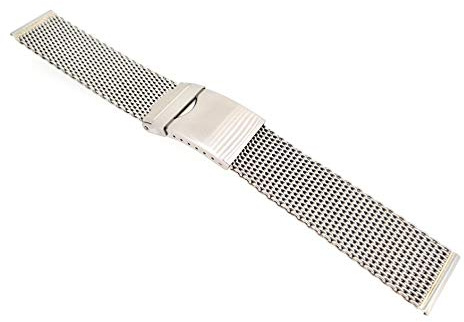 Sandtuhr Uhrenarmband Edelstahl Milanaise mit Faltschliesse 20mm matt von Aristo Vollmer