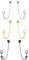 JewelryWe Schmuck 3 Paare Herren Damen Ohrringe Edelstahl Kreuz Kruzifix Creolen Ohrstecker Ohrclip Ohrklemme Ohrkette Hip-Hop Vatertag Geschenk