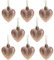 Christmas Concepts® Pack of 8-60mm Heart Shaped Christmas Tree Baubles – Glitter Decorated Baubles (Rose Gold)