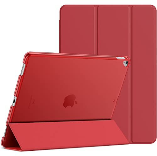JETech Hülle für iPad Pro 12,9 (1. und 2. Generation, Modell 2015 und 2017), Schutzhülle mit Auto Schlaf/Wachen (Rot)