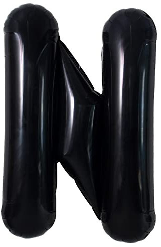40 Zoll Große Schwarze N Buchstabe Ballon, Jumbo Helium Folie Mylar Big Alphabet für Geburtstagsfeier, Jubiläum, Valentinstag Zubehör Dekorationen