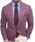 Onsoyours Giacca Blazer Uomo A Quadri Abito Slim Fit Giacche Vintage Plaid con Button Elegante Suit Cappotto Casual Affari Formale Cena Blazer A Rosa XL