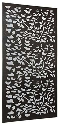 Metal Garden Mirror Extra Large Leaf Effect 120cm x 60cm (4ftx2ftmax)