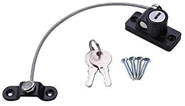 Generic Schrankbeschläge Schlosszubehör 18cm Sicherheitsboden Fensterschloss Gürtel Fingerschutz Stopper Türstopper Gürtel Sicherheit Schutz Lock, 5PCS (Color : Black)