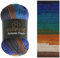 Wollbiene Summer Touch Batik 100 Gramm Wolle Mehrfarbig mit Farbverlauf, 100 Gramm merzerisierte Strickwolle Microfiber-Acryl (512 türkis braun orange 1)