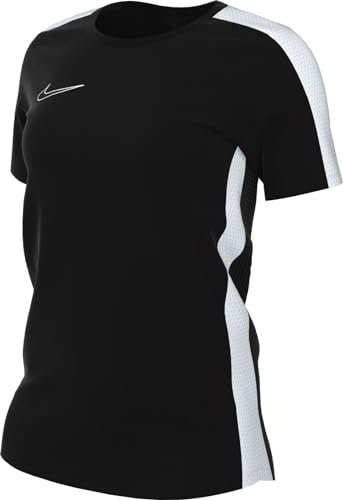 NIKE Women's W W NK DF ACD23 TOP SS Branded T-Shirt, Black/White/White, S