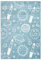 payé Teppich Kinderzimmer - Blau - 160x230cm - Galaxy Unviersum Weltall Stern Rakete Spielteppich Kinderteppich Kurzflor Weich