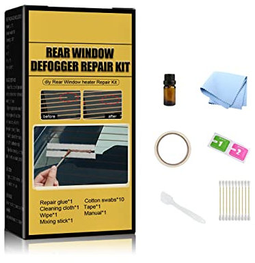 JIAWEIIY Car Rear Window Defogger Heater Grid Lines Repair Kit for Scratched Defroster,Rear Window Defogger Repair Kit,DIY Conductive Car Heated Rear Window Defroster Kit