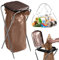 KADAX Single bin bag holder, bin bag stand in 5 colour versions, stand for waste separation with plastic lid, bin bag holder for 120 L bags (brown)