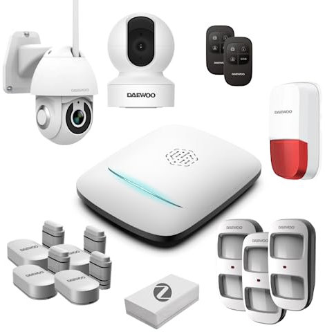 PA510Z - Sistema di allarme completo 4G & Zigbee, compatibile con animali, qualità professionale, controllo a distanza, sirena esterna, 2 telecamere, compatibile con Amazon Alexa, Google Home