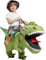 FXICH Aufblasbare Dinosaurier Kostüm Reiten T Rex Air Blow up Funny Fancy Dress Party Halloween Kostüm für Erwachsene 【Height Fit for 120cm-150cm】
