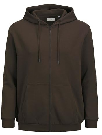 JACK & JONES Homme Jjebradley Noos Sweat Zippé À Capuche Veste De Survêtement, Mulch, M EU