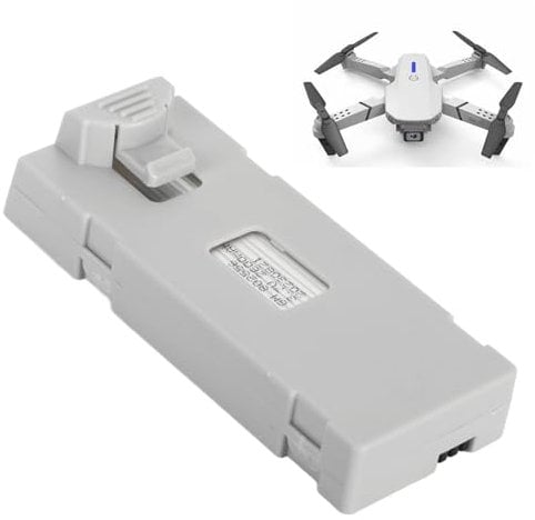 Hohe Kapazität 3,7 V 2600 MAh Lithium-Akku für E88 E88PRO E525 E99 E99PRO – Kompakt und Leicht, Langlebig und Stabil mit Kunststoffgehäuse, Geeignet für Drohnen (Grey)