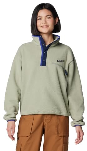 Columbia Helvetia II Cropped-Fleece, halblange Druckknöpfe für Damen, Safari, L