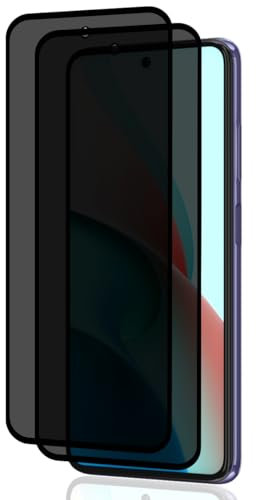 Teenrpov para Privacidad Protector de Pantalla Redmi Note 9 Pro Cristal Templado 2 Piezas, 9H Dureza Anti-Arañazos Anti-Espía Cristal Vidrio Templado Privacy para Redmi Note 9 Pro