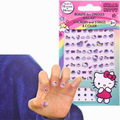 Hello Kitty Nagelsticker- Selbstklebend- Hello Kitty Nagelaufkleber - Nailart-Sticker- Abziehbilder Geschenke für Mädchen Kinder -Geburtstagsgeschenke- Nagel dekoration